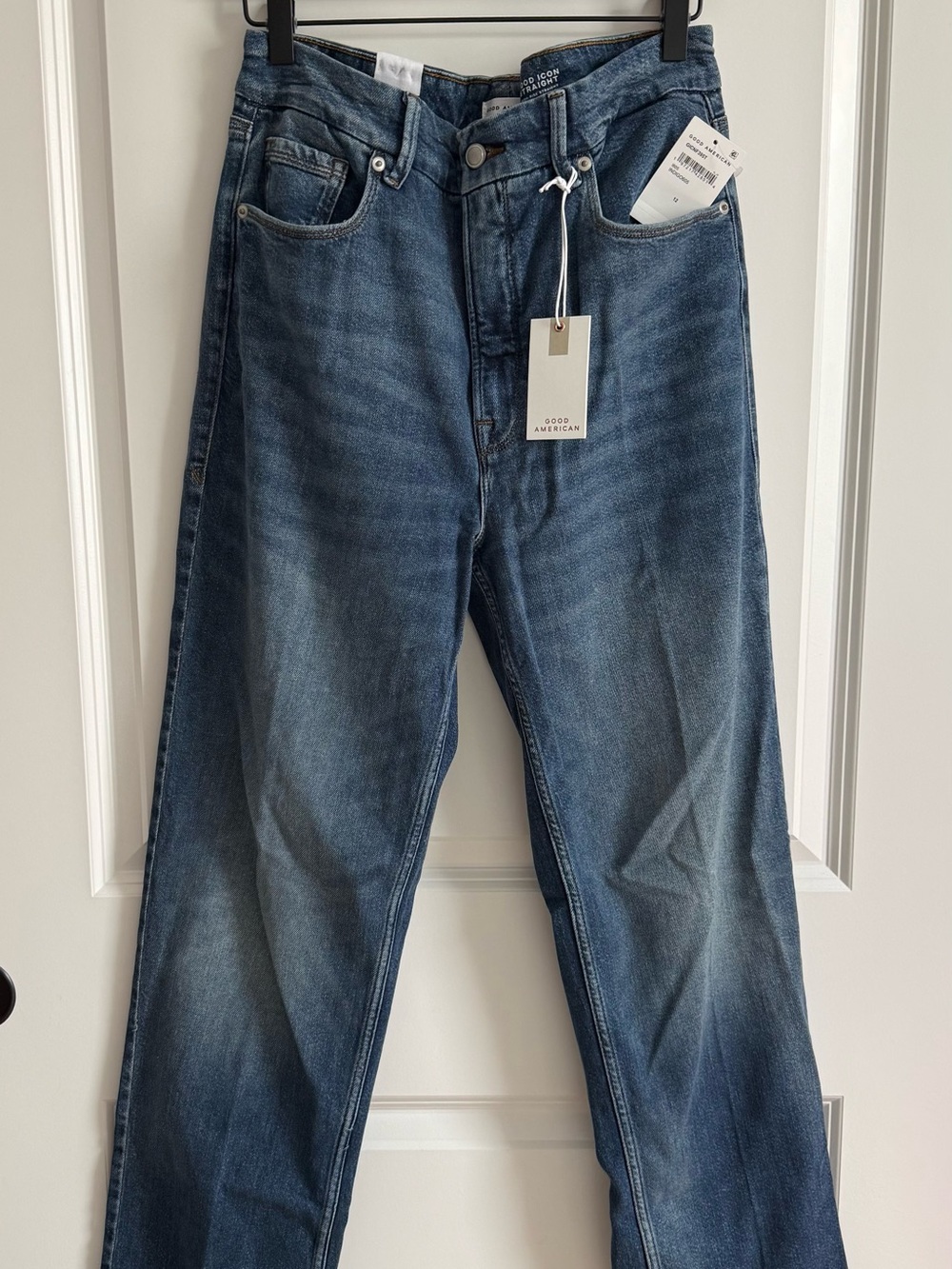 Good American Good Icon Straight 12 / 31 Indigo 605 - Picture 2 of 15